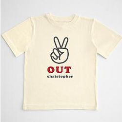 Boy's Peace Out Hand Sign T-Shirt