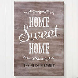 Home Sweet Home Personalized Canvas Print