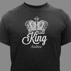 Personalized King T-Shirt with Crown Design