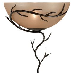 Rustic Country Twigs Single Light Wall Sconce