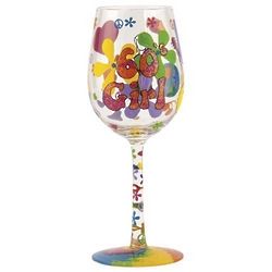 60's Girl Wine Glass