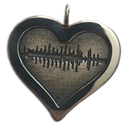 Personalized Soundwave Heart Pendant