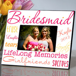 Personalized Kaleidoscope Bridesmaid Picture Frame