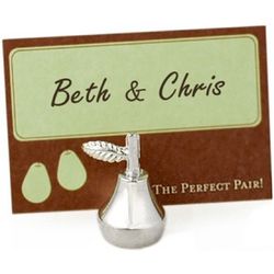 Silver Pear Place Card Holder