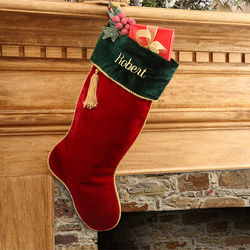 Red Velvet Personalized Christmas Stocking