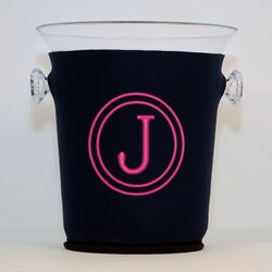 Circle Initial Personalized Champagne Bucket