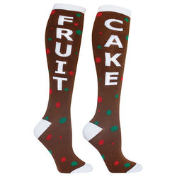 Holiday Fruit Cake Knee High Socks