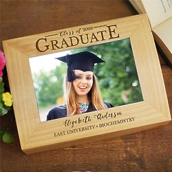 Engraved Class of Year Graduate 4x6 Photo Frame