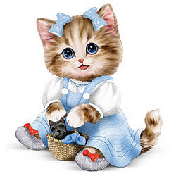 There's No Place Like Home Wizard Of Oz Dorothy Cat Figurine