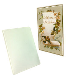Personalized Bird and Scroll Tempered Glass Cutting Board