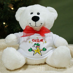 Christmas Star Personalized Plush Teddy Bear