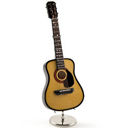 Miniature Replica Steel-String Acoustic Guitar Music Box