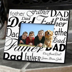Dad and Father Word-Art Picture Frame