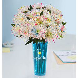 Good Day Bouquet in Tumbler with Confetti Mums
