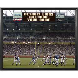 Detroit Lions Personalized Scoreboard 16x20 Framed Canvas