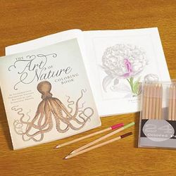 The Art of Nature Coloring Book with Colored Pencils