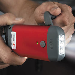 Hand Crank Flashlight & USB Charger with Carabiner