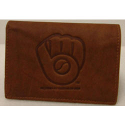 Milwaukee Brewers Leather Trifold Wallet