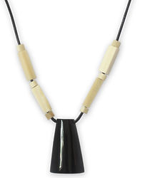 Brave Warrior Leather and Bone Necklace