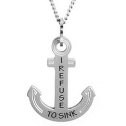 Stainless Steel I Refuse to Sink Necklace