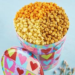 3.5 Gallon HeartDeco Popcorn Tin