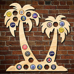 Palm Trees Beer Cap Map