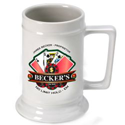 Personalized Poker Beer Stein