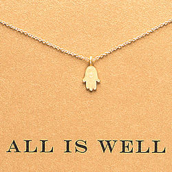 All Is Well Hamsa Gold Dipped Necklace