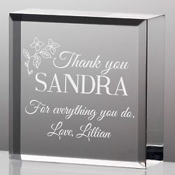 Thank You Desk Paperweight Plaque