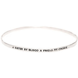 A Sister by Blood A Friend by Choice Bangle Bracelet