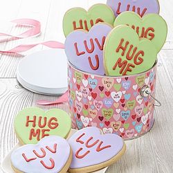 Love Out Loud 8 Conversation Hearts Cookie Pail