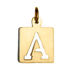 Personalized Cut Out Initial Gold Charm