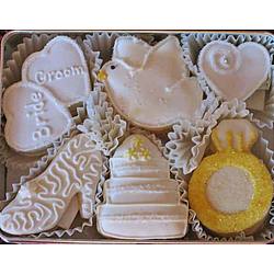 Bride and Groom Hand Decorated Cookies