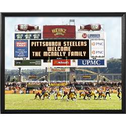 Pittsburgh Steelers Personalized Scoreboard 16x20 Framed Canvas