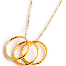 Gold-Dipped Karma Triple Ring Necklace
