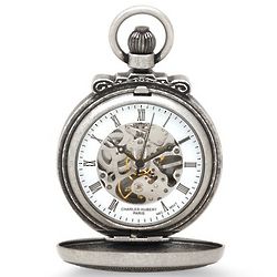 Antique Silver Lion and Shield Mechanical Pocket Watch