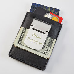 Zippo Engraved Money Clip & Credit Card Case