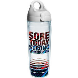 Sore Today, Strong Tomorrow Water Bottle with Lid