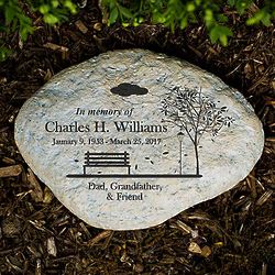Personalized Empty Bench Memorial Garden Stone