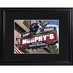 Personalized Houston Texans Pub Sign Framed Print