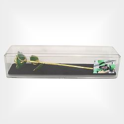 Perfect 11" Preserved Green Irish Rose with Engraved Photo