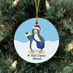 Personalized Ceramic Mail Carrier Ornament