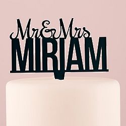 Personalized Mr. and Mr. Cake Topper