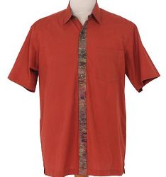 Russet Reserve Men's Cotton Batik Short Sleeve Shirt