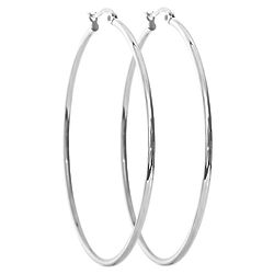 Stainless Steel Tube Style Hoop Earrings