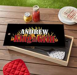 Personalized King of the Grill BBQ Tool Set