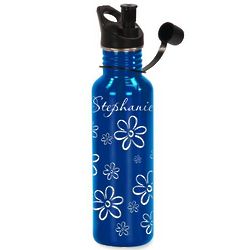 Personalized Flower Water Bottle