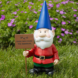 Personalized Garden Gnome with Sign