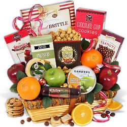 Valentine's Day Fruit and Treats Gift Basket