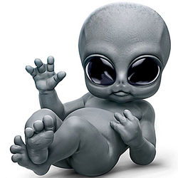 Poseable Alien Baby Doll